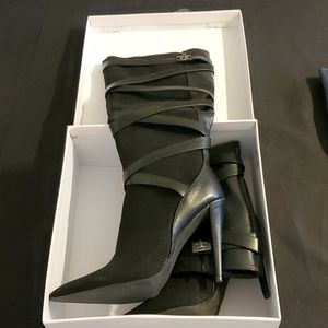 Just Fab Black 2 1/2" Heel Boot